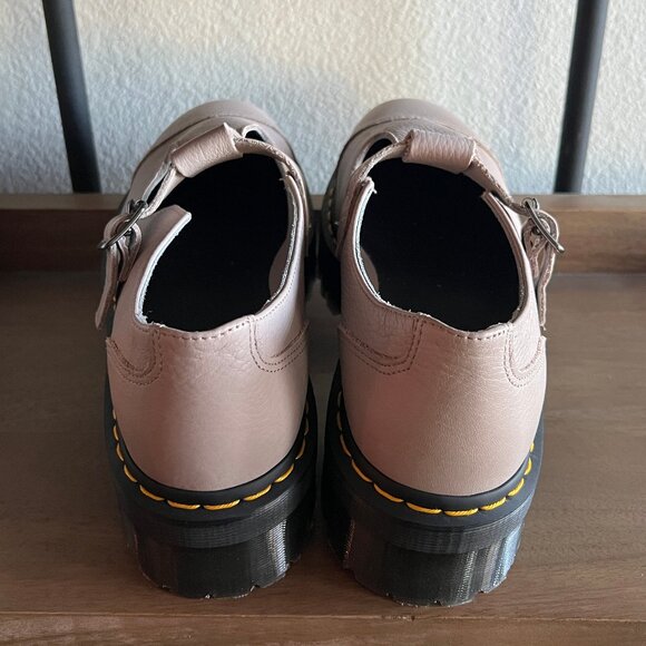 DR. MARTENS Bethan T-Bar Leather Platform Shoes NEW Sz 11 - Picture 4 of 8